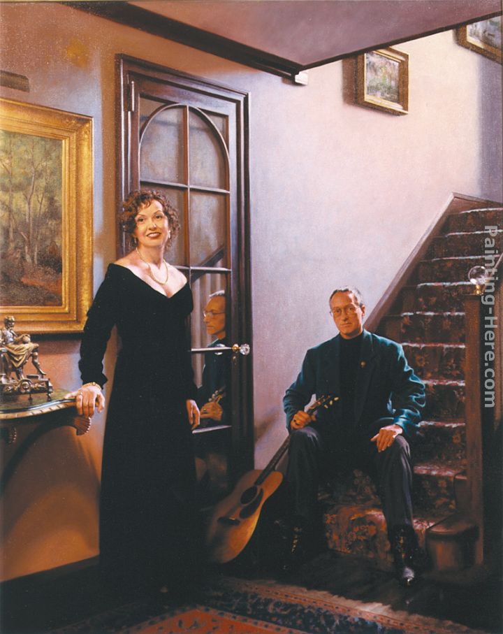 Bill and Marie Stinson painting - Richard Wheeler Whitney Bill and Marie Stinson art painting